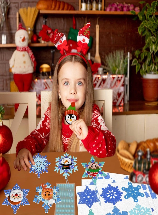 80UncleKimby 30pcs Christmas Winter Crafts for Kids - DIY Snowflake Felt Ornament Kit for Holiday Party, Classroom Arts and Craft Kits Bulk - Image 3